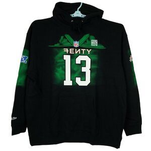 Fenty Mitchell & Ness NFL 2XL XXL Fleece Hoodie AFC‎ NFC #13 Black Green NWT